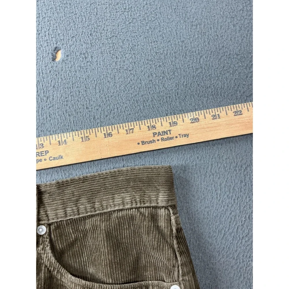 Levi Strauss Corduroy Pants Mens 34x32 Olive Green Relaxed Baggy 565 Chino